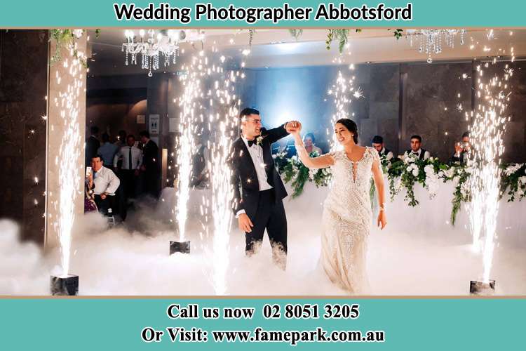 Photo of the Bride and the Groom dancing on the dance floor Abbotsford NSW 2046