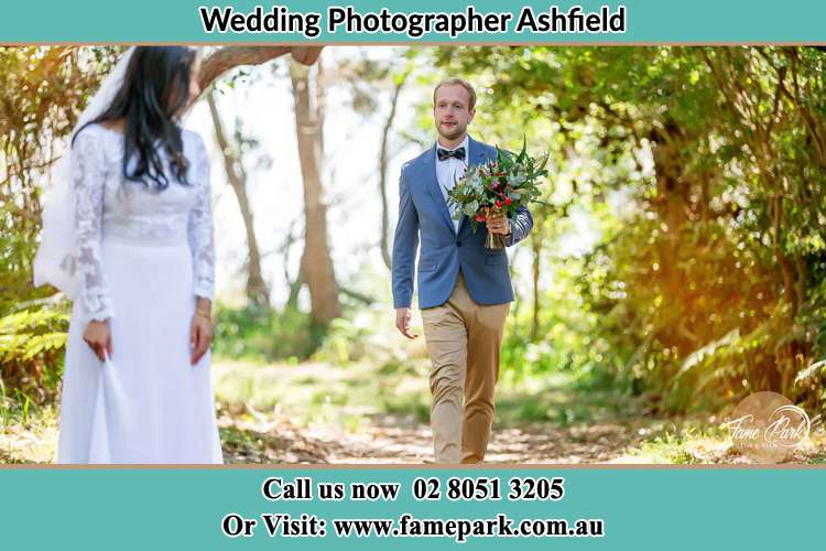 Photo of the Groom bringing flower to the Bride Ashfield NSW 2131