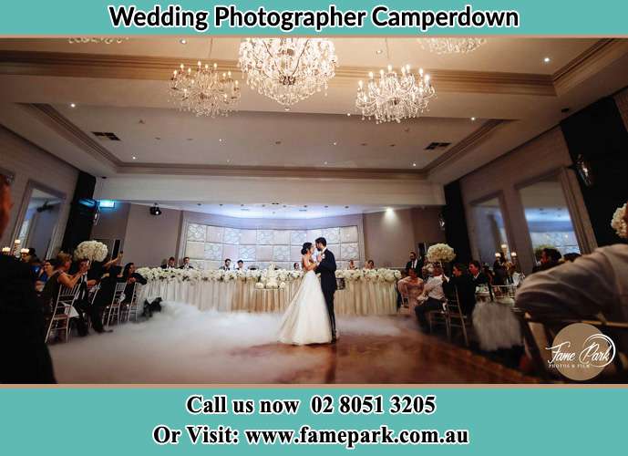 Photo of the Bride and the Groom dancing on the dance floor Camperdown NSW 2050