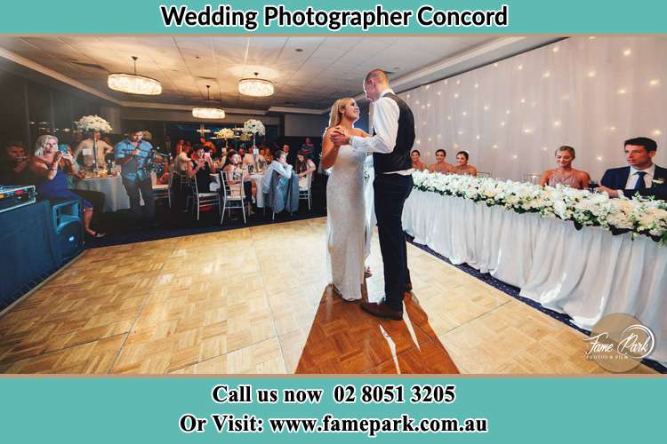 Photo of the Bride and the Groom dancing Concord NSW 2137