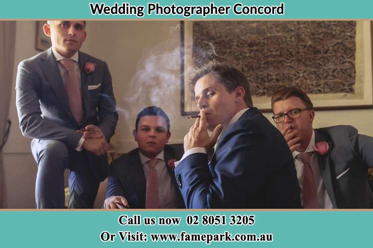 Photo of the Groom and the groomsmen Concord NSW 2137