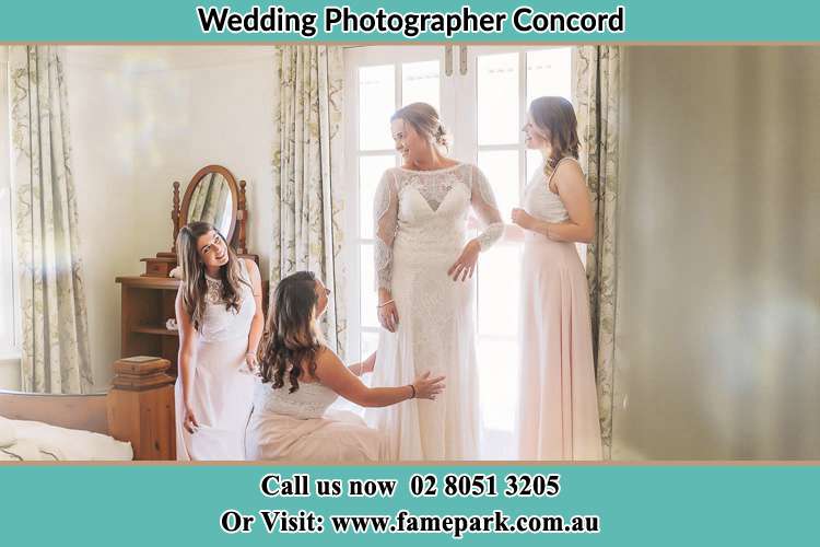 Photo of the Bride and the secondary sponsor preparing Concord NSW 2137