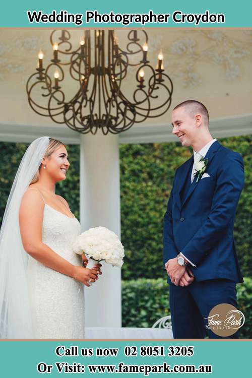 Photo of the Bride and the Groom happily looking each other Croydon NSW 2132