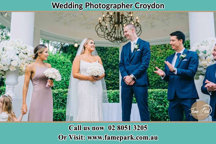 Photo of the Groom and the Bride with the entourage Croydon NSW 2132