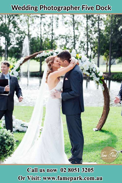 Photo of the Bride and the Groom kissing Five Dock NSW 2046