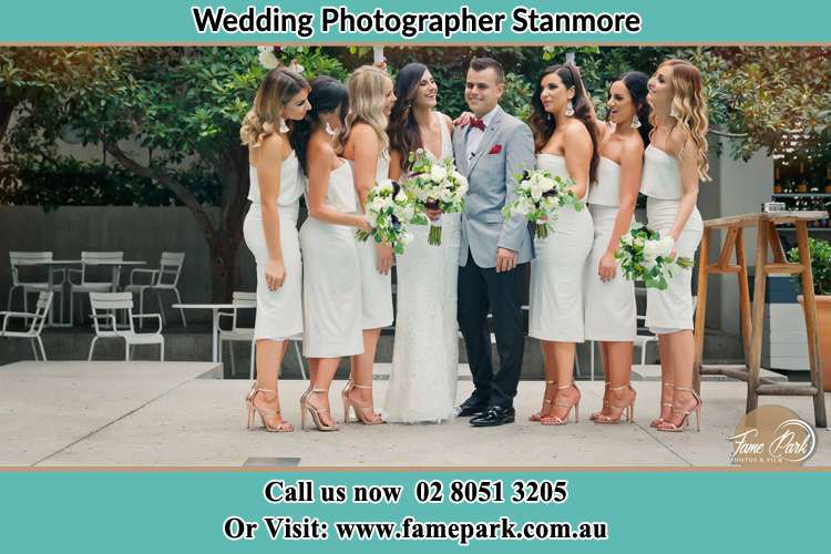 Photo of the Bride and the Groom with the bridesmaids Stanmore NSW 2048