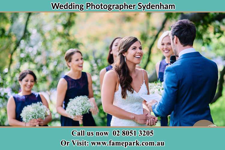 Photo of the Groom testifying love to the Bride Sydenham NSW 2044