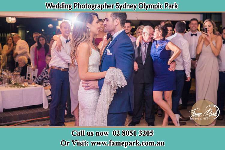 Photo of the Bride and the Groom dancing Sydney Olympic Park NSW 2127